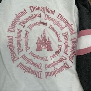 Disney Raglan Shirt - Dark Grey, White, and Pink